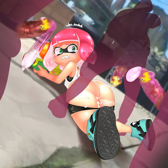 【スプラトゥーン】イカちゃんが試合の足を引っ張るレイプチ○ポに敗北www
