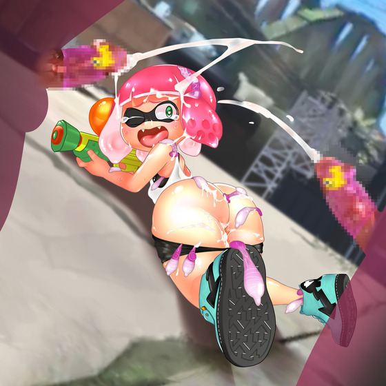 【スプラトゥーン】イカちゃんが試合の足を引っ張るレイプチ○ポに敗北www