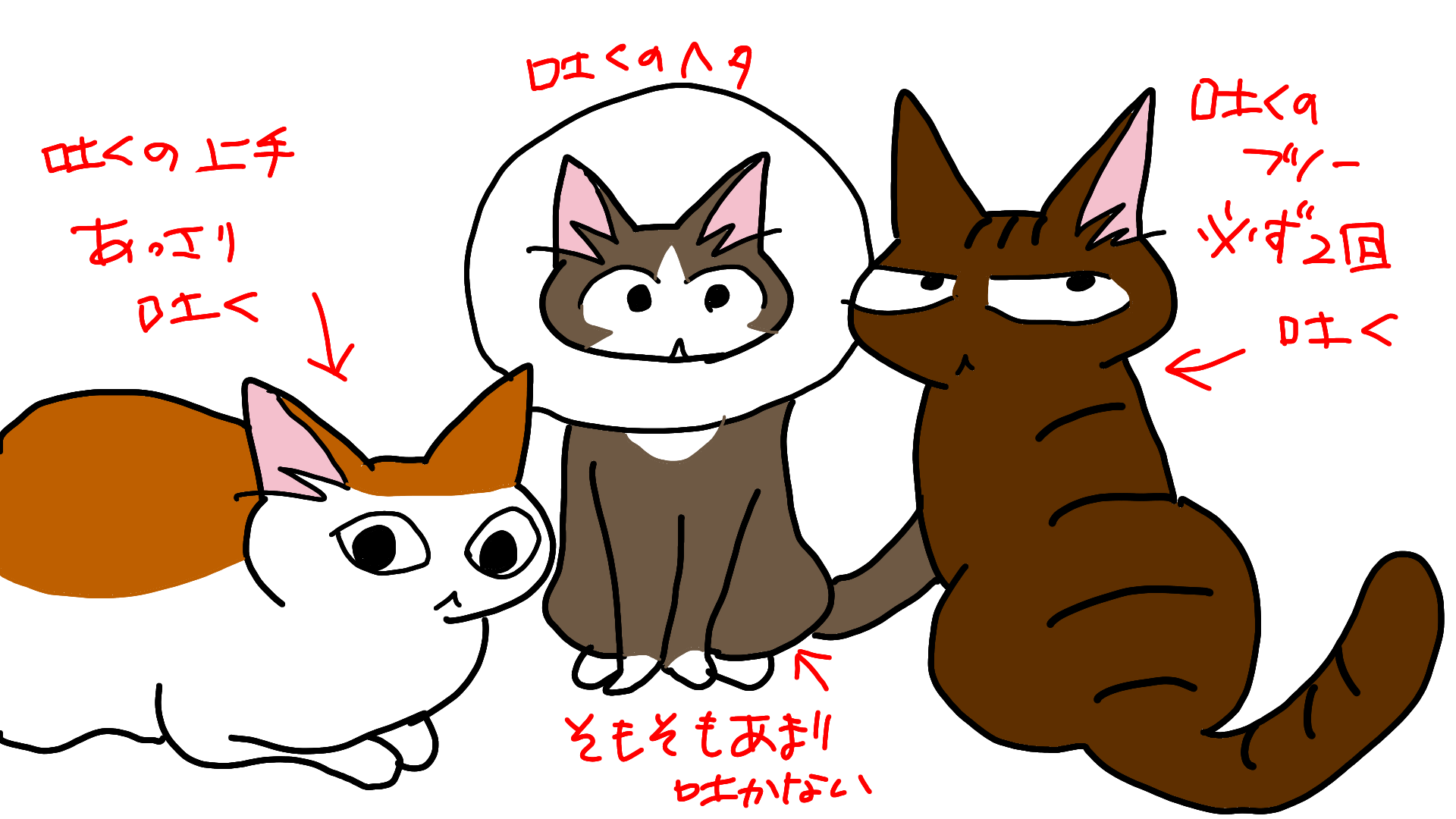 吐く猫たち 寄せ集めだけどちゃんと家族