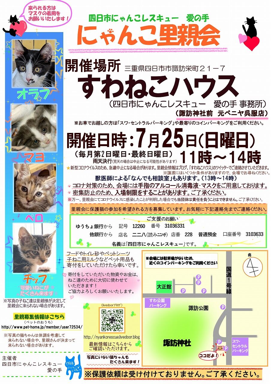 里親募集 四日市にゃんこレスキュー 愛の手 里親募集 里親会情報 里親募集 四日市にゃんこレスキュー 愛の手 里親募集 里親会情報