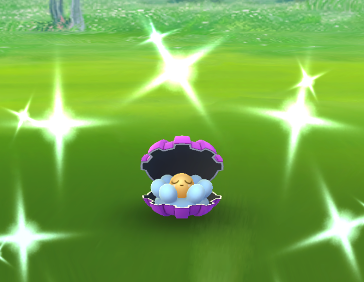 にゃん太のポケモン日記 ポケモンgo 期間限定フィールドサーチでパールル登場 色違いのパールルゲット