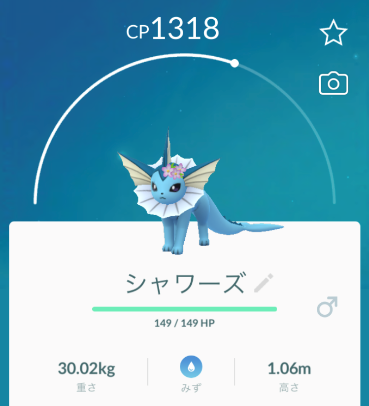 にゃん太のポケモン日記 ポケモンgo 花飾りのブイズ揃えました