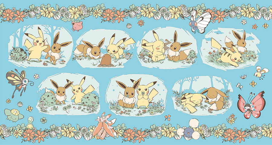 にゃん太のポケモン日記 ピカチュウとイーブイが宝探しをしてる1週間を描いたグッズが登場 にゃん太のポケモン日記 ピカチュウとイーブイが宝探しをしてる1週間を描いたグッズが登場