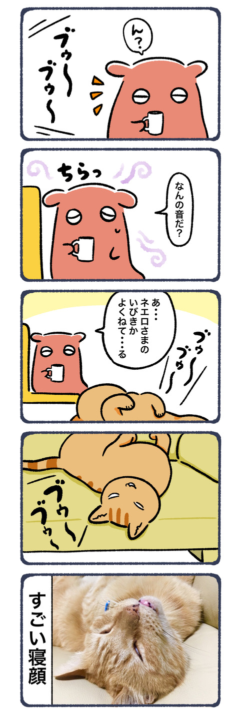 寝顔めっちゃぶちゃいく