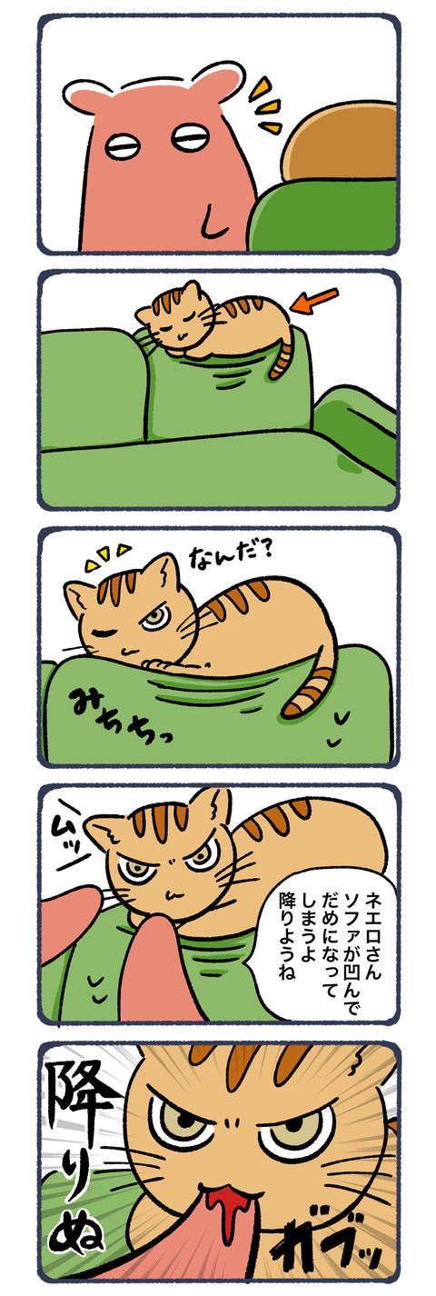 ソファは犠牲になったのだ