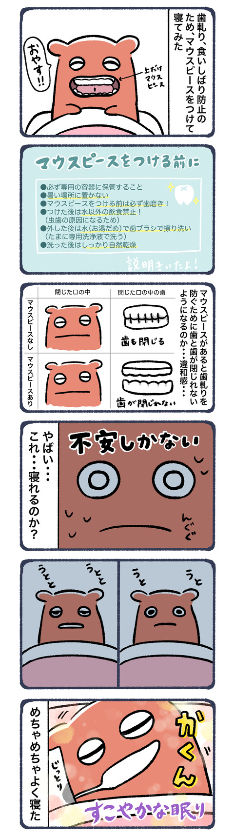 マウスピースつけて寝てみた!