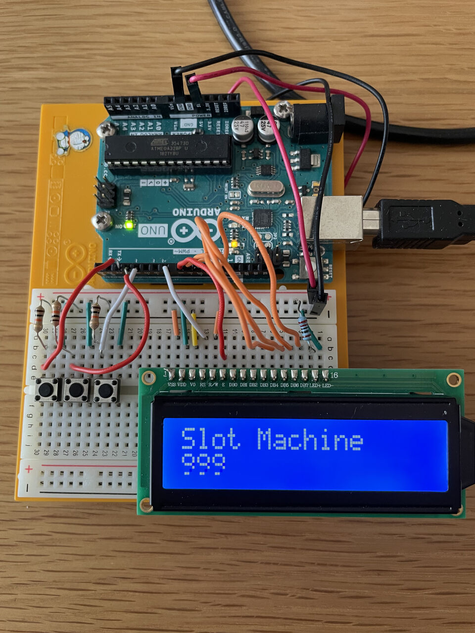 【Arduino】3桁のスロットゲーム!【液晶】 : 猫子のわくわく☆電子工作ラボ
