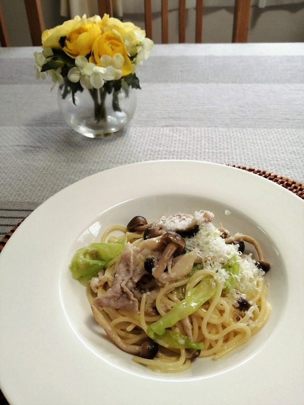 2020 02 塩麹パスタ NYCooking IMG_20200216_142904