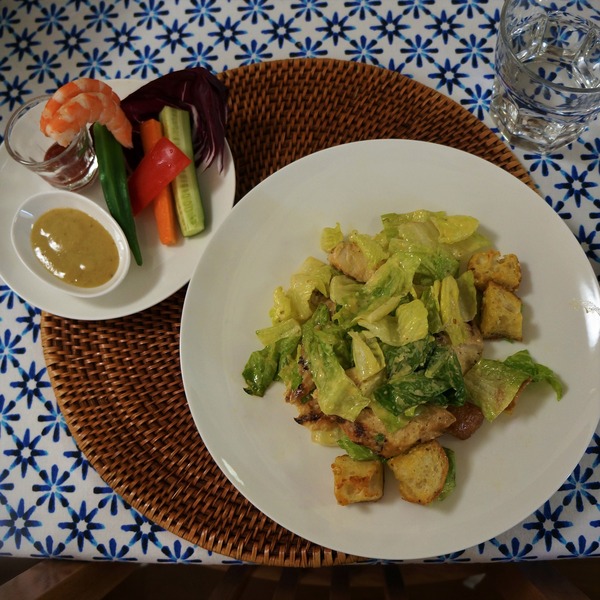 シーザーサラダとバーニャカウダ NYCooking DSC07415(2)