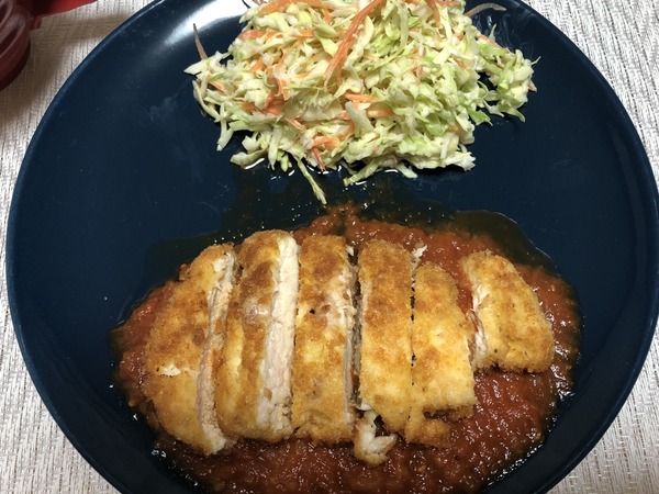 2020 06 チキンカツとコールスロー つくれぽNYCooking