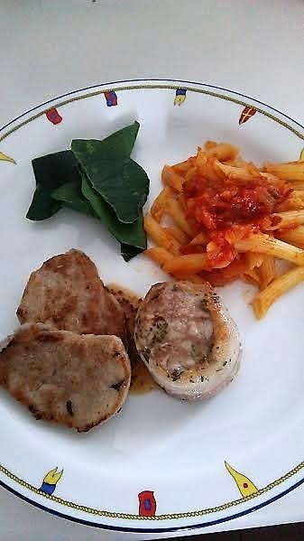ペンネ 豚ヒレ肉 (2)
