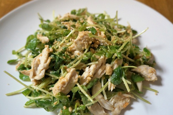 豆苗のサラダ NYCooking DSC03199 (3)