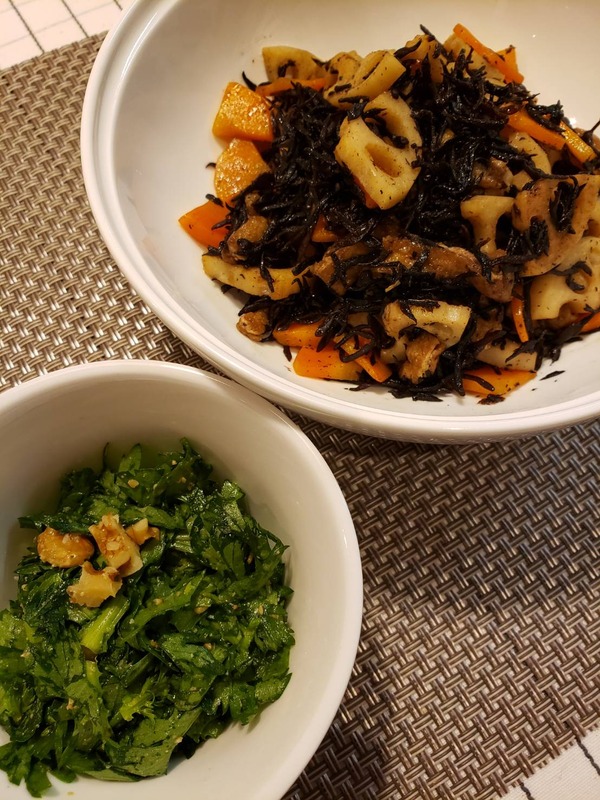 2020 02 ひじきと春菊のサラダ NYCookingつくれぽ