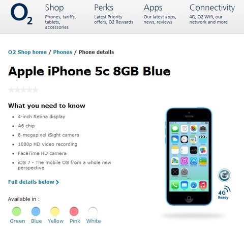 アップル、「iPhone 5c」8GBモデルを発売 —日本・米国は販売対象外か