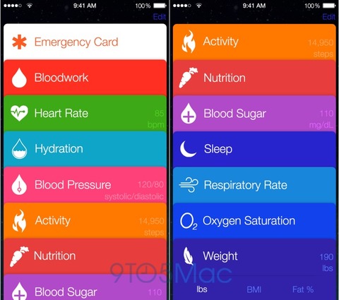 iOS8「Healthbook」の詳細が明らかに —スクショ流出