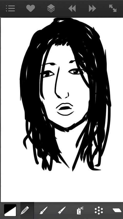 iPhoneで壇蜜描いたよ