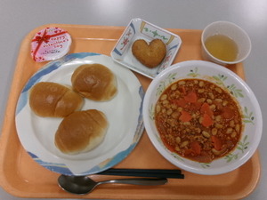 バレンタイン　昼食