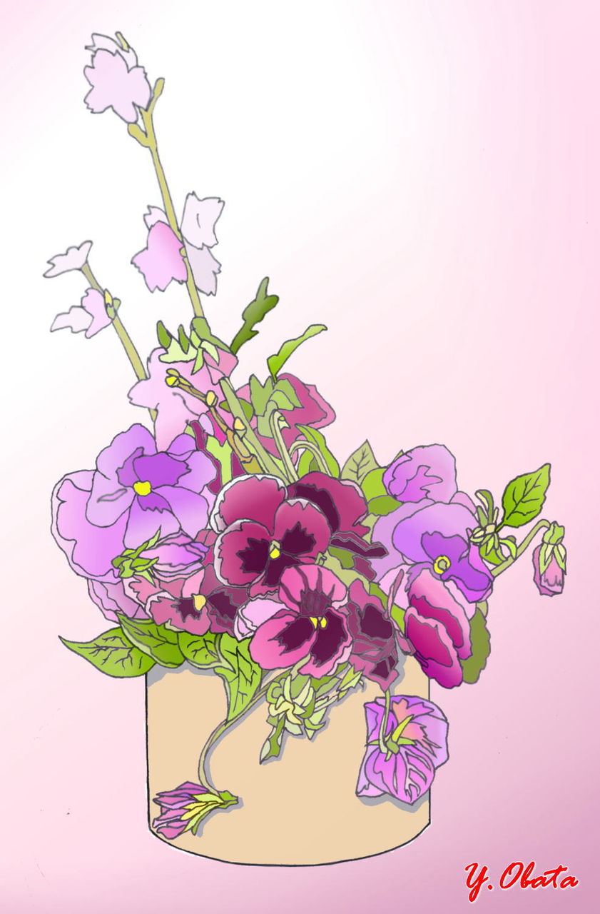 スミレ 植物画 小幡のアレコレ あれこれ 電子雑貨 イラスト 小説