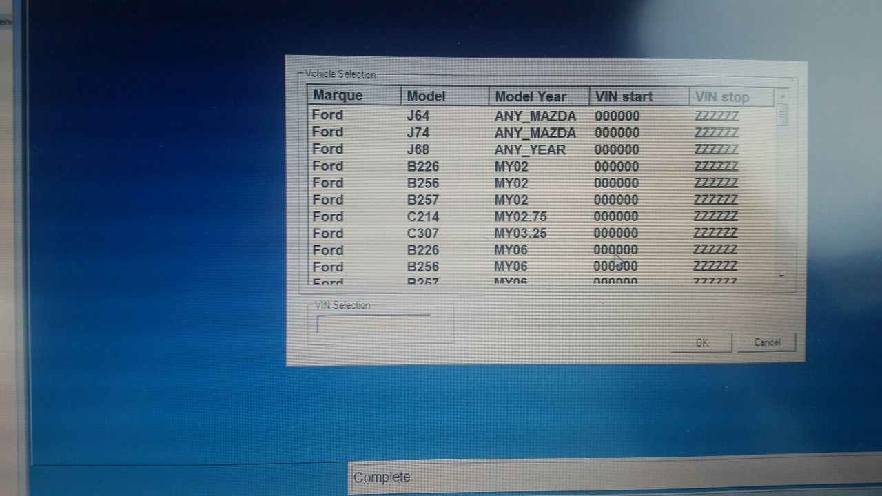 Ford VCM II IDS 98 changes CCC option in module programming ...