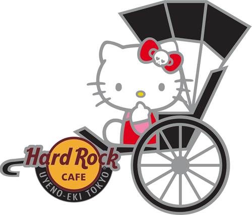 ハードロックカフェ」×「ハローキティ」の限定ピンバッジなど
