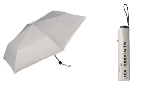 a-晴雨兼用 折りたたみ傘 60cm ユーデイ グレー