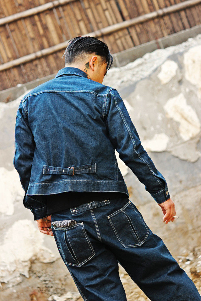 DELINQUENT BROS デニムベスト O.C CREW STYLE GLADHAND GANGSTERVILLE 