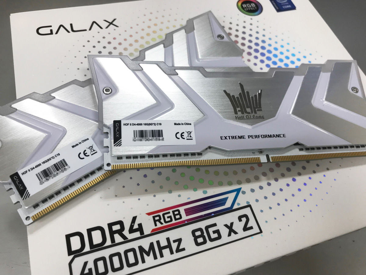 GALAX HOF II DDR4 4000MHz 8GB×2 2セット LEDイルミネーション搭載メモリ「GALAX HOF II DDR4」が発売