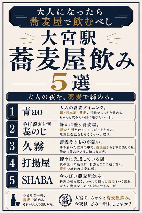 蕎麦屋飲み