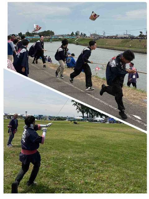 凧合戦を比較する
