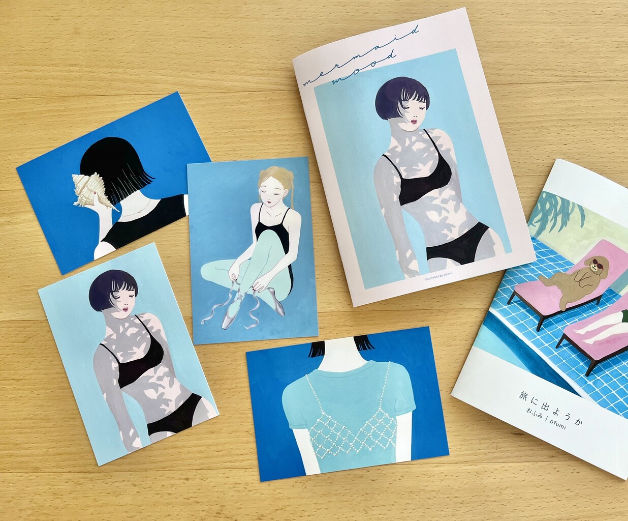 ZINE（イラスト作品集）とポストカードが出来上がってきました！今日