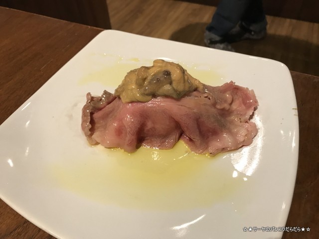 原子焼 GENSHIYAKI バンコク 生ウニxA5和牛xキャビアの炙り (2)