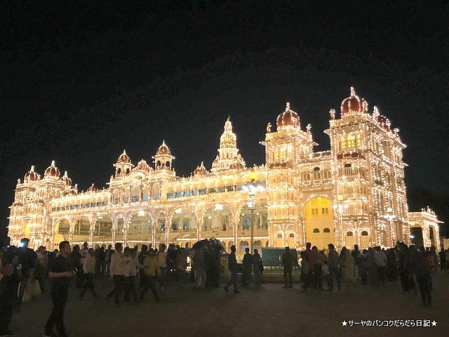 マイソールパレス 夜 ライトアップ 絶景 おすすめ インド (5)
