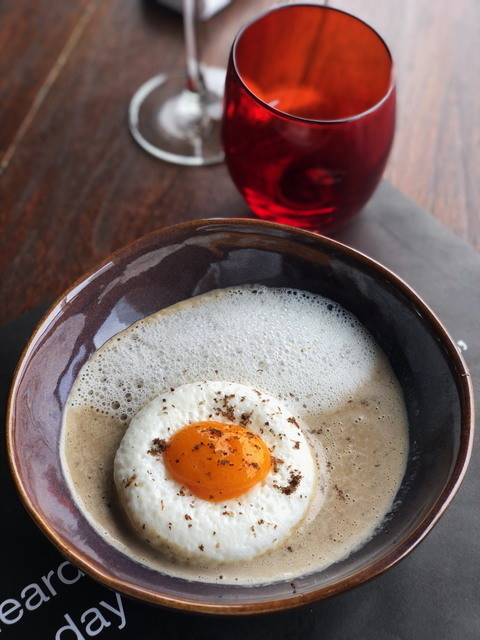 Truffle Soup with soft egg