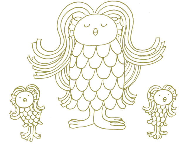 アマビエ_線画