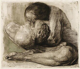 Kaethe_Kollwitz_-_Frau_mit_totem_Kind