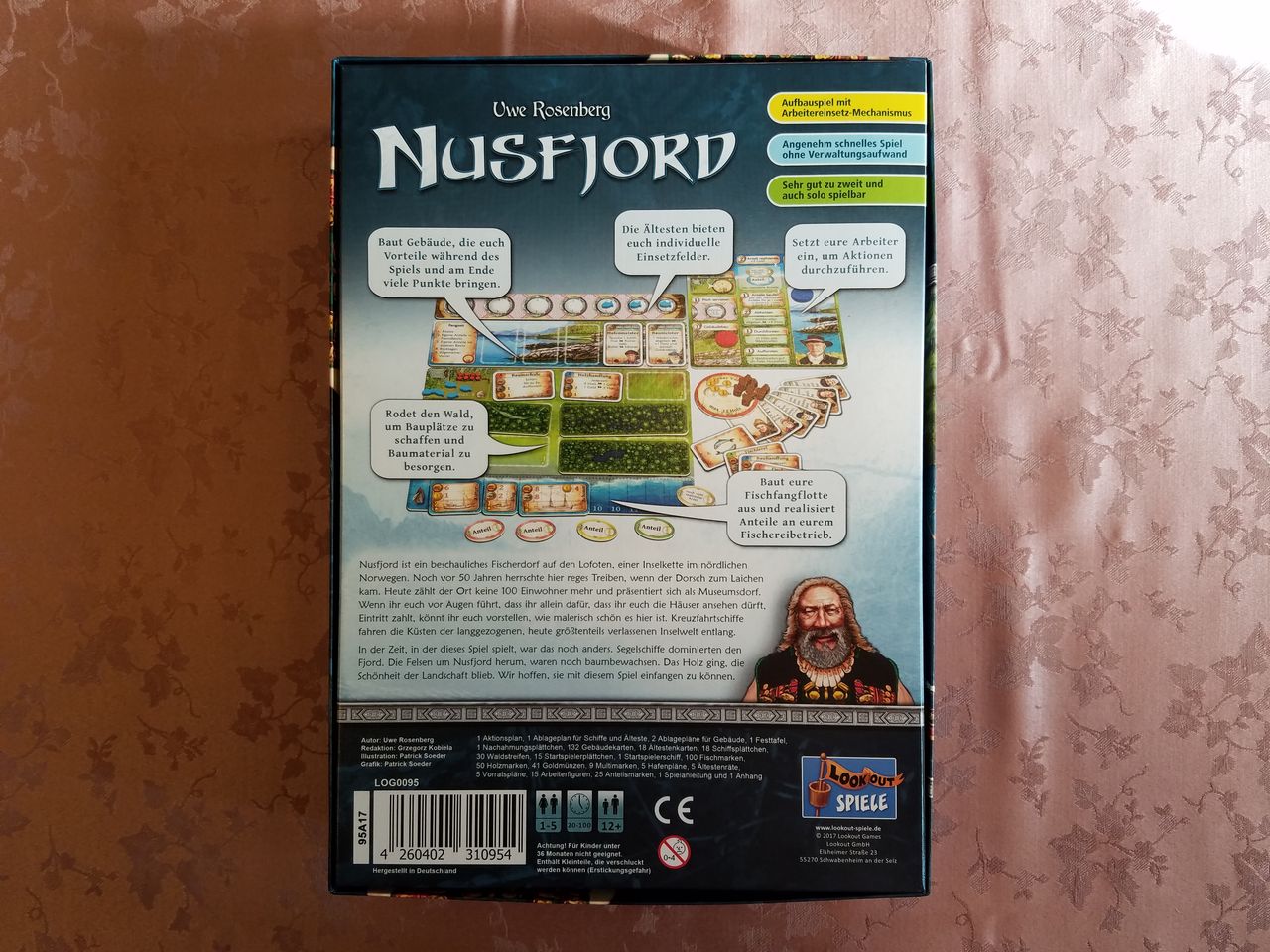 ボードゲーム レビュー 評価 ヌースフィヨルド Nusfjord あそびつながるラボ おすすめのボードゲーム紹介ブログ