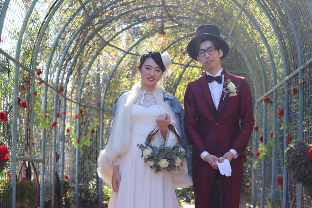 冬の模擬結婚式 大原トラベル ホテル ブライダル専門学校浜松校