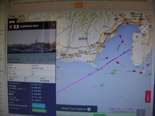 １月９日　第８永盛丸の航跡２