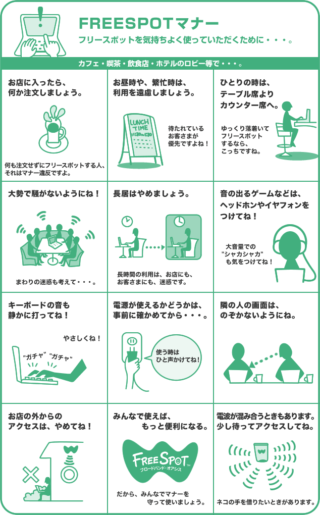 フリースポットマナー