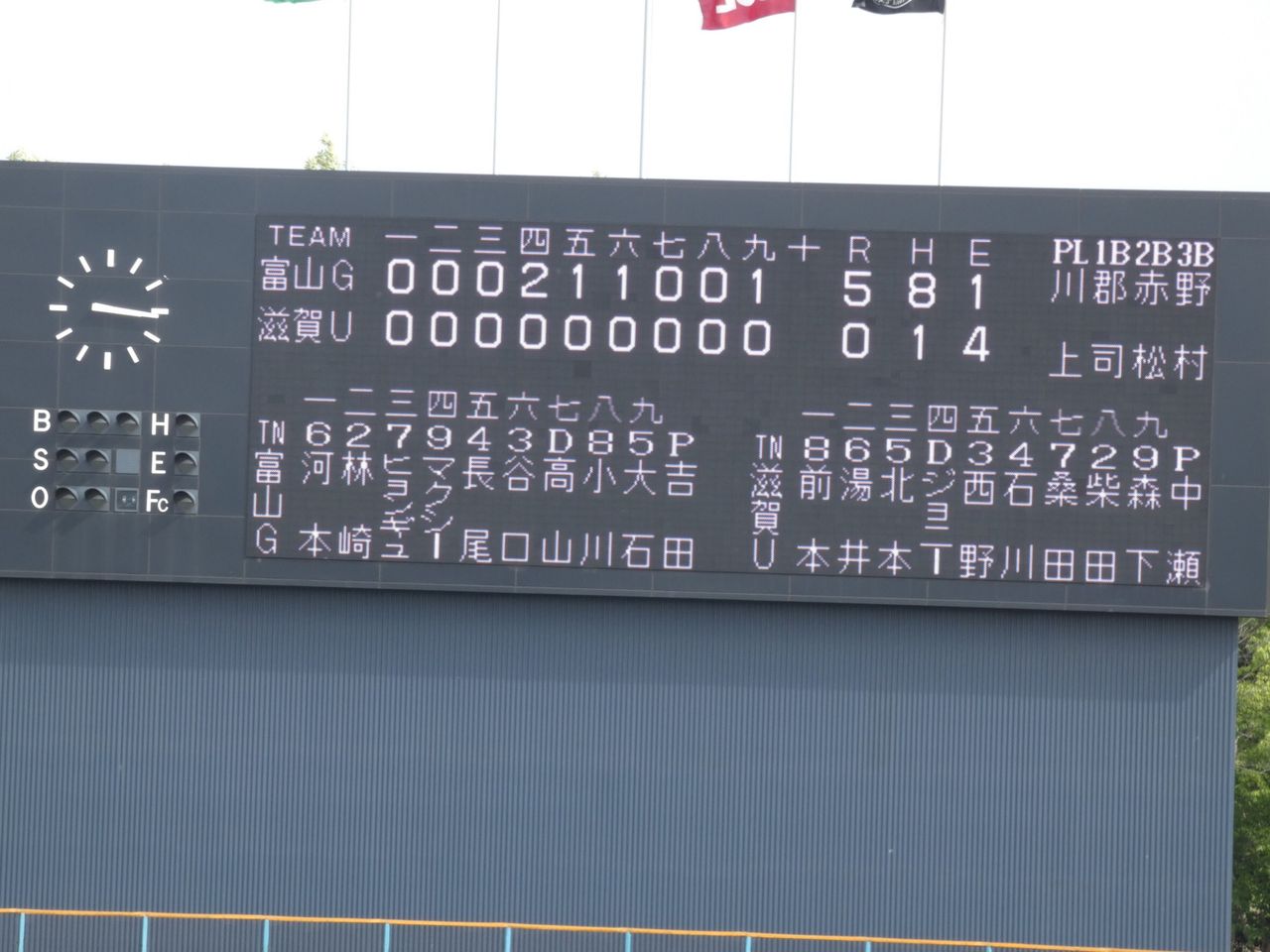 5 16守山市民球場 対富山grnサンダーバーズ戦 近江豪勝連合活動記録