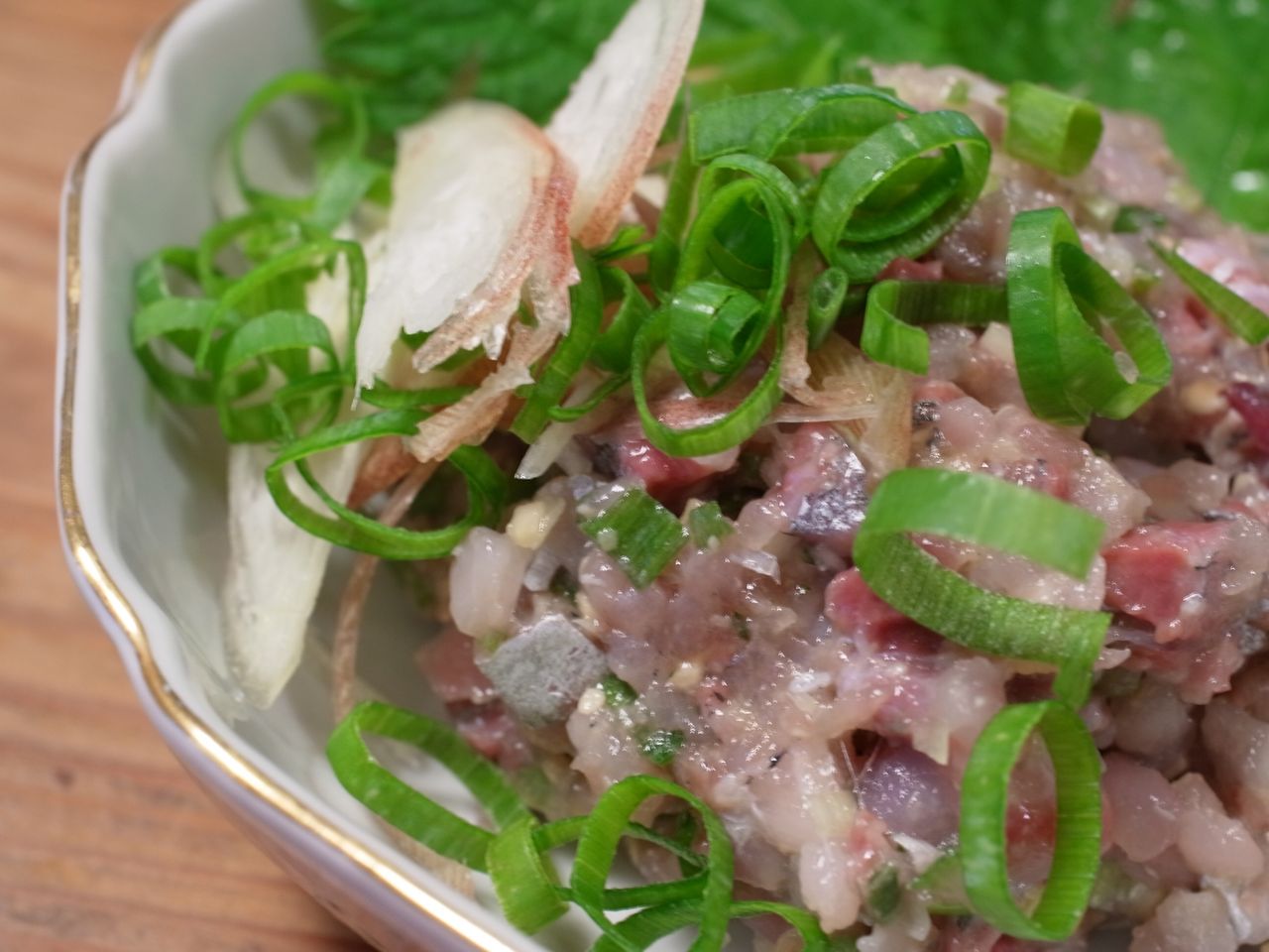 鯵のなめろう そして 酢なめろう おやじ厨房に入る 鯵のなめろう そして 酢なめろう おやじ厨房に入る