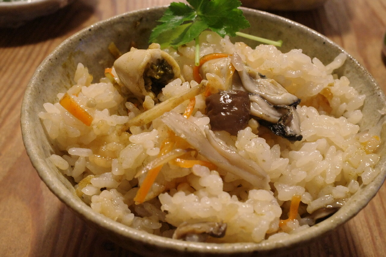 牡蠣ご飯 炊きました おやじ厨房に入る 改 おやじ上海に居る