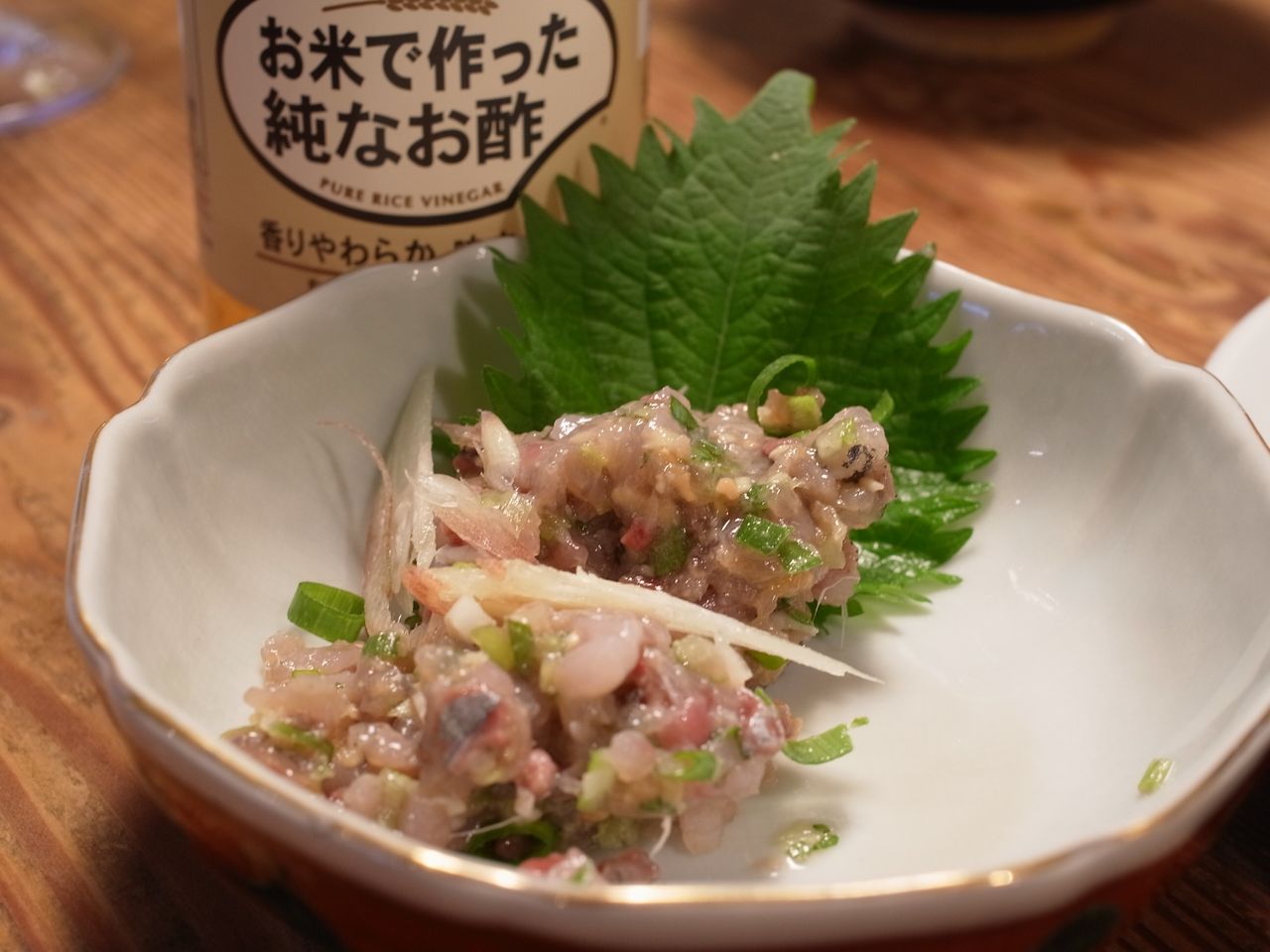 鯵のなめろう そして、酢なめろう : おやじ厨房に入る
