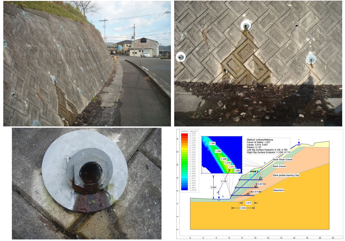 予防工の経済学 ４ 道路擁壁の老朽化に伴う水抜孔の排水不良改善工 4 の投資 ぼちぼちと２