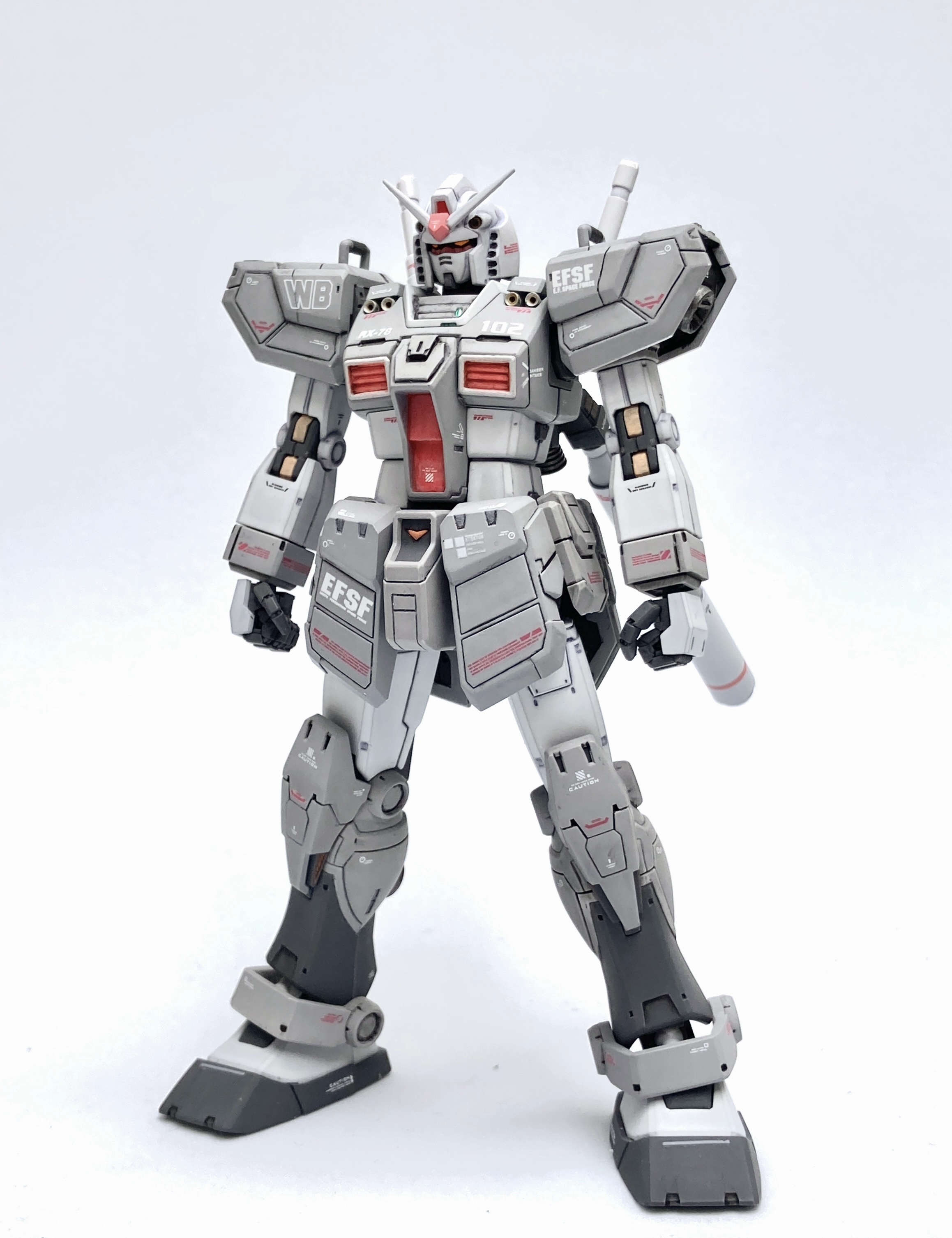 ガンダム（ORIGIN＋グラスフェザー装備）完成編 : おいれんすの作業机