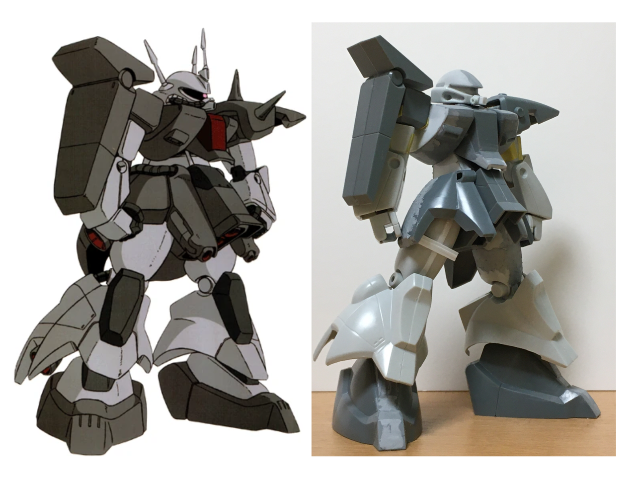 旧キット 1/144 ザクIII 改造（制作編） : おいれんすの作業机