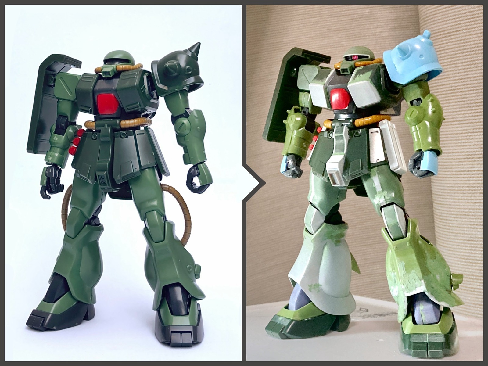 HGUC 1/144 ザクII改 改造（制作編） : おいれんすの作業机