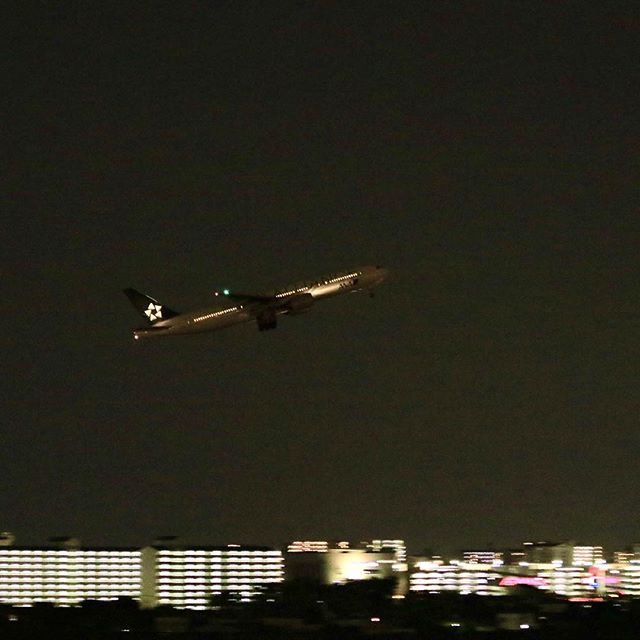 いつかの伊丹空港 離陸したana Star Alliance塗装機を流し撮り やっぱ夜は難しい いつかの 飛行機写真 いつかのシリーズ 伊丹空港 伊丹空港展望デッキ 大阪国際空港 流し撮り 新 ｏｊの人生お気楽適当でええやん２
