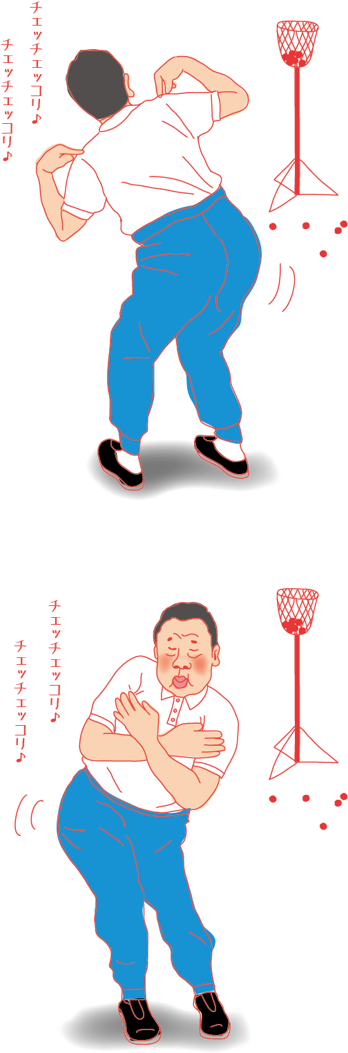 チェチェコリの踊り方 おじさんの組み立て方