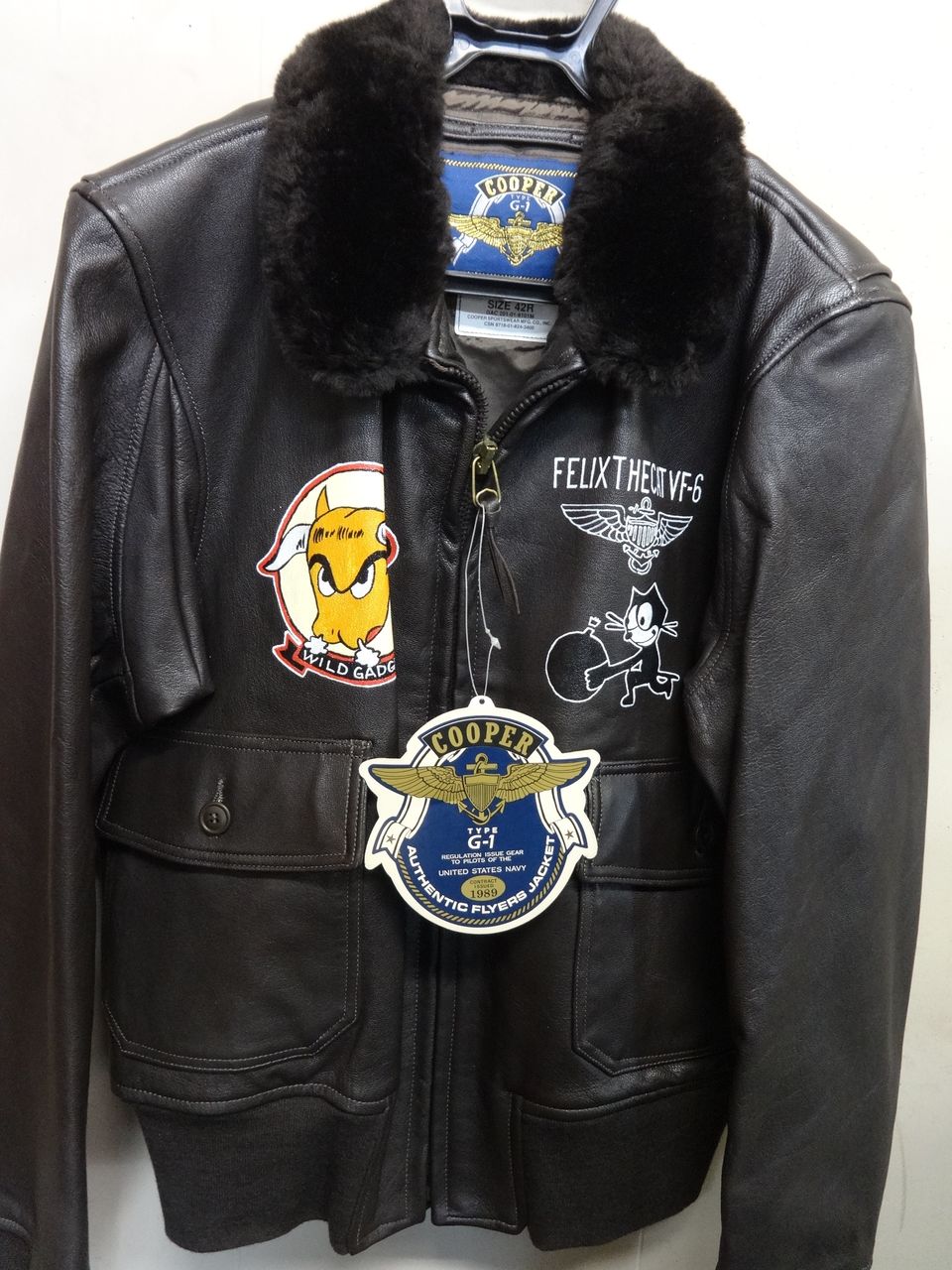 【美品】牛革G-1フライトジャケット XL フィリックス・ザ・キャット 美品】牛革G-1フライトジャケット XL フィリックス・ザ